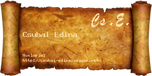 Csuhai Edina névjegykártya