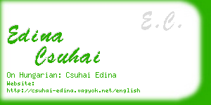 edina csuhai business card